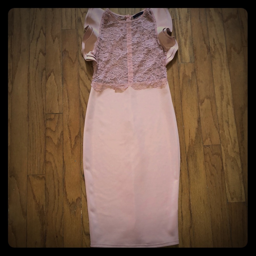 Blush lace dress